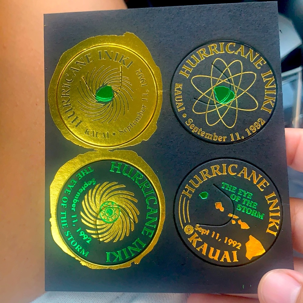 Milk caps Hurricane Iniki